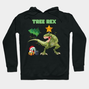 Tree Rex, Tree Rex Christmas, Dinosaur Christmas, Christmas Dinosaur, Dinosaur Lover, Dinosaur Gift Idea, T Rex Christmas, Dinosaur Xmas, Funny Dinosaur Christmas Hoodie